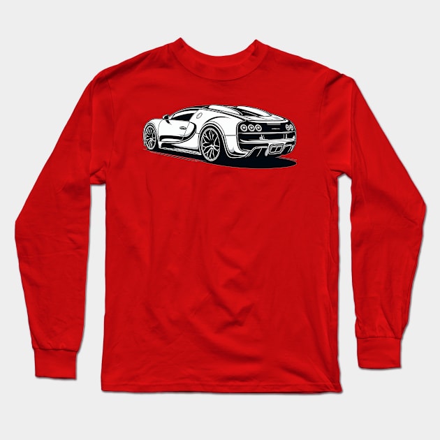 Bugatti Veyron Long Sleeve T-Shirt by Vehicles-Art